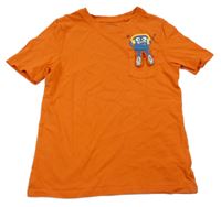 Oranžové tričko s příšerkou C&A