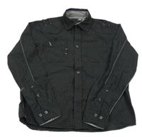 Šedo-černá pruhovaná košile C&A