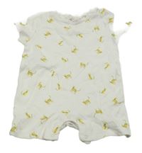 Bílý kraťasový overal s leopardy Zara