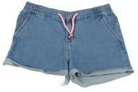 Světlemodré teplákové riflové kraťasy C&A