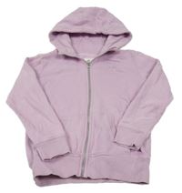 Lila propínací mikina s palmou a kapucí Next