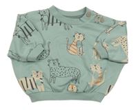 Světlezelená mikina s kočičkami George