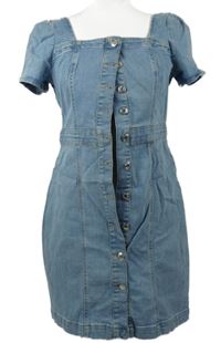 Dámské světlemodré riflové propínací šaty Denim 