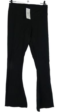 Nové - Dámské černé zvonové tepláky Primark 