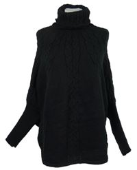 Dámský černý vzorovaný svetrový rolák Shein 