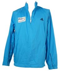 Pánská tyrkysová šusťáková sportovní bunda s logem Adidas 