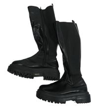 Dámské černé koženkové kozačky vel. 39