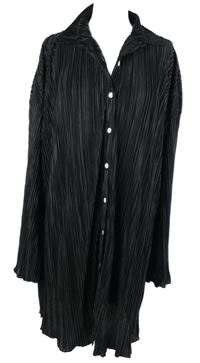 Dámské černé plisované košilové šaty Shein 