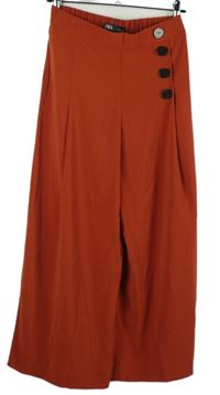 Dámské karmínové culottes kalhoty Zara 