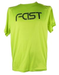 Pánské neonově zelené sportovní funkční tričko s nápisem Crane 