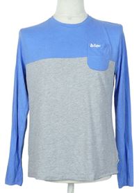 Pánské šedo-modré triko Lee Cooper 