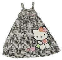Bílo-černé bavlněné šaty s Hello Kitty zn. H&M