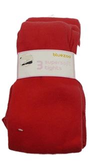 3x červené punčocháče Bluezoo