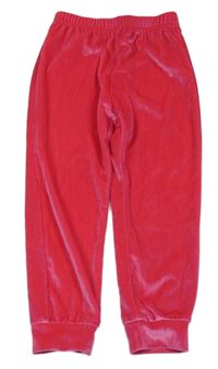 Fuchsiové sametové kalhoty Shein