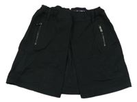 Černá plátěná sukně se zipy 