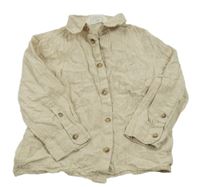 Béžová lněná košile H&M