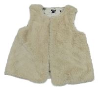 Béžová kožešinová podšitá vesta kiabi