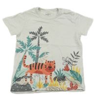 Bílé tričko s tygrem Topomini