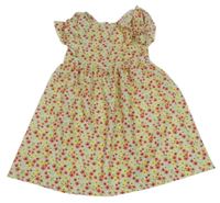 Bílé šaty s barevnými květinami Primark