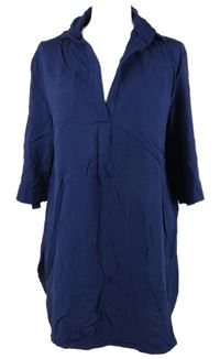 Dámská tmavomodrá halenková tunika Unibelle