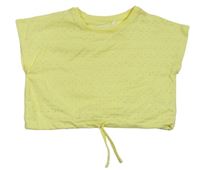 Citronové perforované crop tričko Topolino