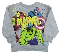 Šedá mikina s potiskem - Avengers Marvel