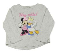 Šedé triko s Minnie a Daisy Disney