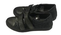 Černé třpytivé plátěnky vel.35