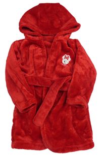 Červený plyšový župan s Minnie a kapucí George