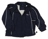 Tmavomodrá šusťáková sportovní bunda Nike