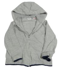 Šedá propínací mikina s kapucí Zara