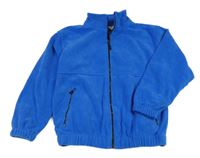 Modrá fleecová propínací mikina 