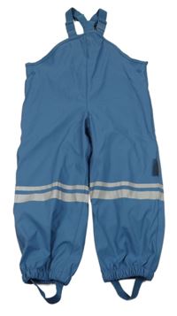 Modrošedé voděodolné laclové zateplené kalhoty Lupilu