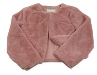 Růžové kožešinové podšité bolerko St. Bernard