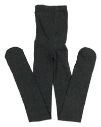 Tmavošedé melírované punčocháče