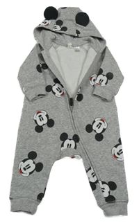 Šedá tepláková kombinéza s Mickeym a kapucí Disney