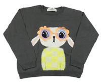 Tmavošedý svetr se zajícem H&M