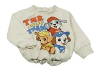 Smetanová mikina s pejsky Shein