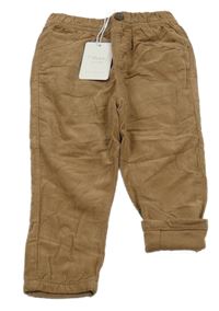 Nové - Hnědé podšité manšestráky Sfera