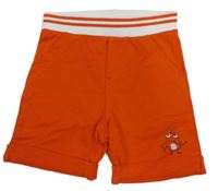 Červené teplákové kraťasy s broukem Dopodopo