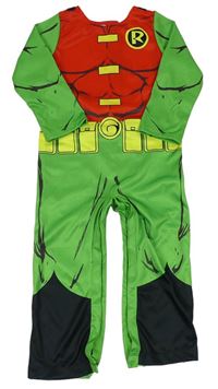 Kostým - Zeleno-červený overal - Robin
