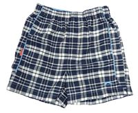 Tmavomodro-bílé kostkované sportovní kraťasy Slazenger 
