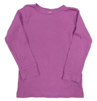 Růžové žebrované triko H&M