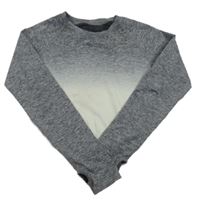 Šedo-světlešedé sportovní crop triko Dunnes
