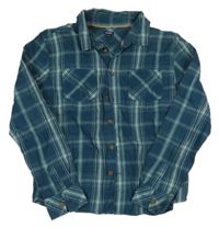 Tmavozeleno-bílá kostkovaná košile Kiabi