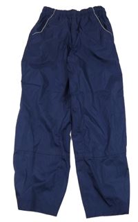 Tmavomodré funkční šusťákové nepromokavé kalhoty Crane