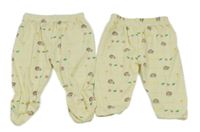 2x Žluté polodupky + tepláky s obrázky 