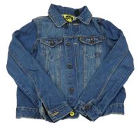 Tmavomodrá crop riflová bunda s prošoupáním Lowley