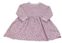 Lila-růžové vzorované teplákové šaty Bluezoo 