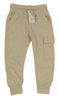 Nové - Béžové cargo tepláky F&F